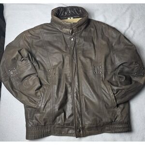 Vintage 1985 Rage For The Man Leather Jacket Size 44 Elliot Kastle Brown